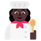 Woman Cook- Dark Skin Tone emoji on Microsoft